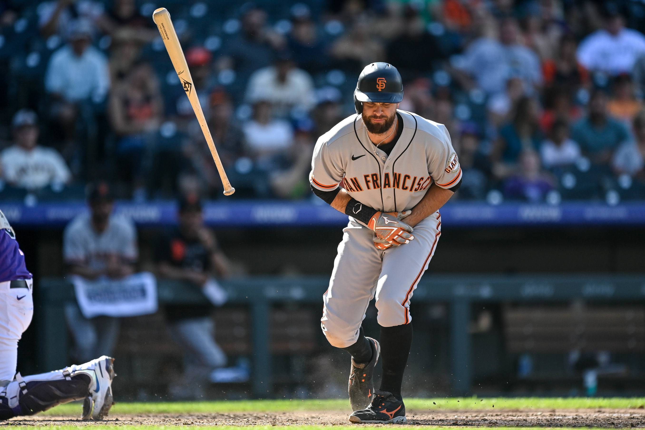 Brandon Belt of the San Francisco Giants wears a captain's hat in the  News Photo - Getty Images