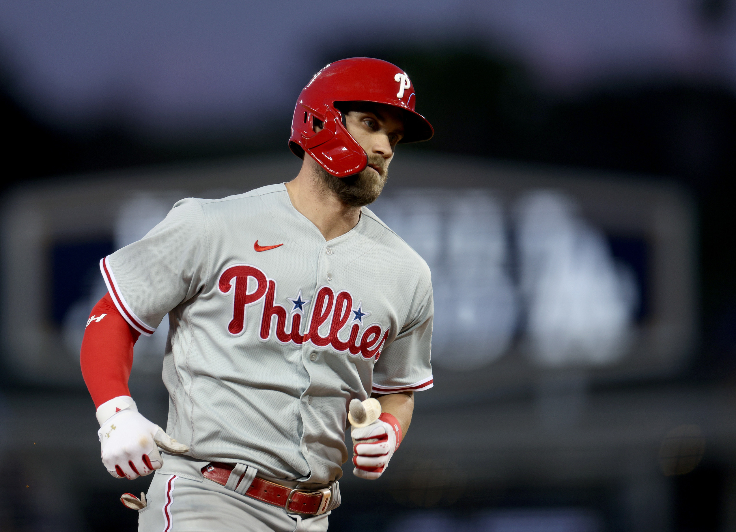 Bryce Harper, after platelet-rich plasma injection in right elbow