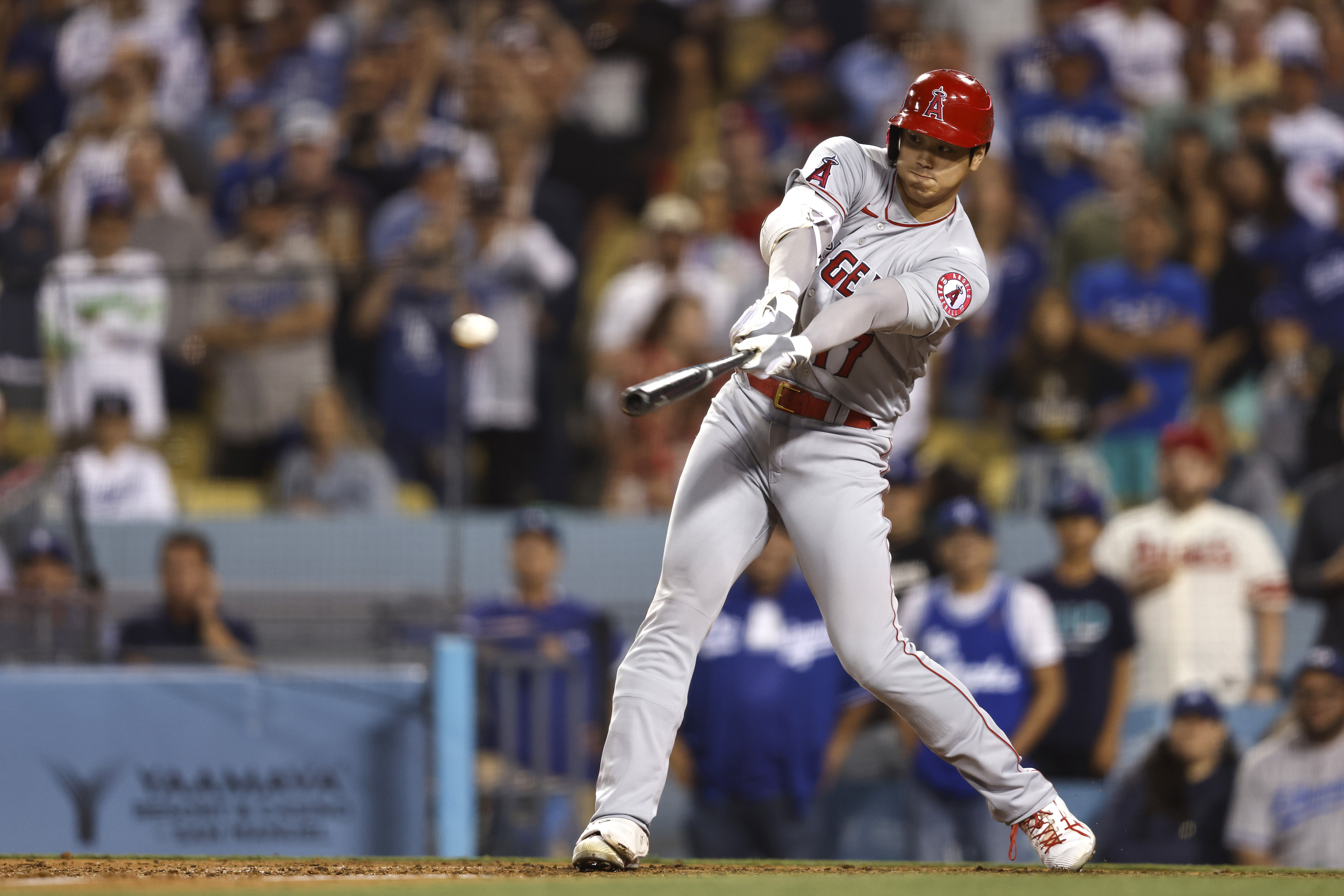 Angels' Shohei Ohtani batting as designated hitter vs M