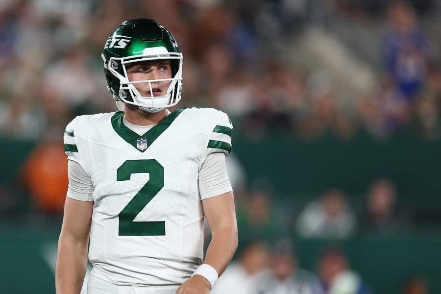 October 8, 2018 - East Rutherford, New Jersey, U.S. - New York Jets  defensive back Marcus Maye (26) breaks up a pass intended for Denver  Broncos wide receiver Courtland Sutton (14) in