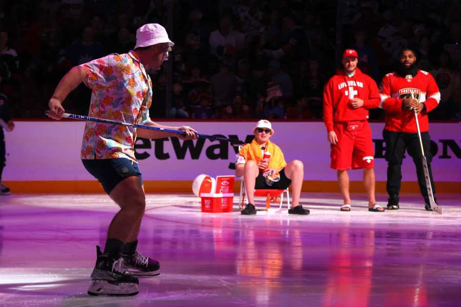 Ovechkin, and Ovi Jr., take the ice at All-Star skills night