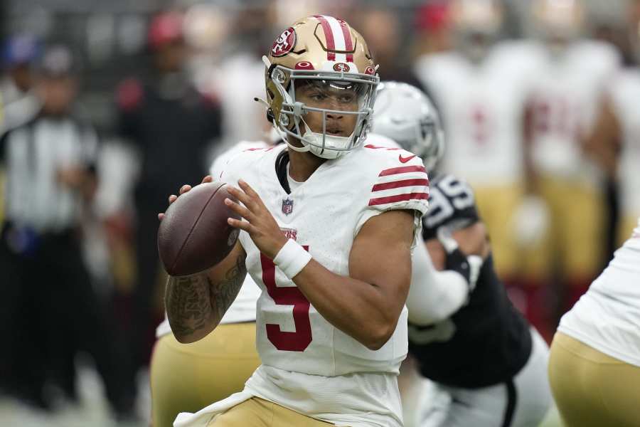 Sam Darnold named 49ers' No. 2 QB; Trey Lance given 'a big chance