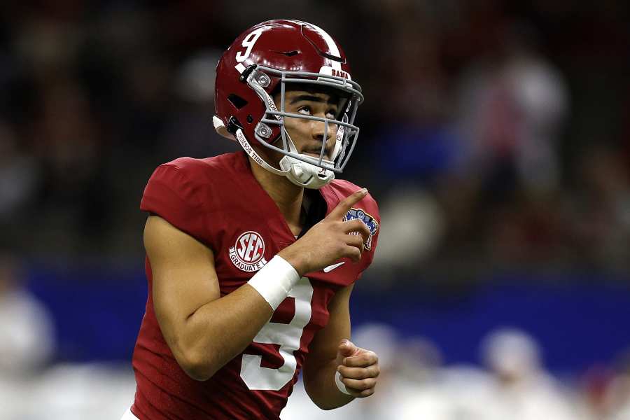 NFL Auction  Alabama Replica Helmet signed by 2021 Heisman Trophy QB Bryce  Young (Smudged due to player handling)