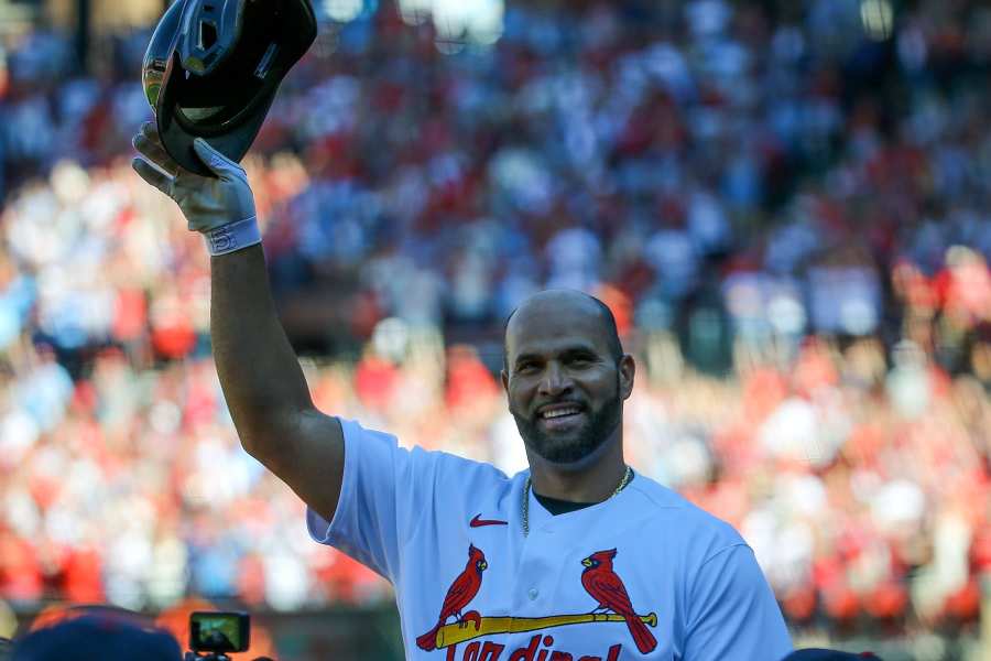 SportsCenter - St. Louis Cardinals star Albert Pujols said he thought about  retiring in June this season. Instead, he'll finish his career as one of  four players in MLB history with over