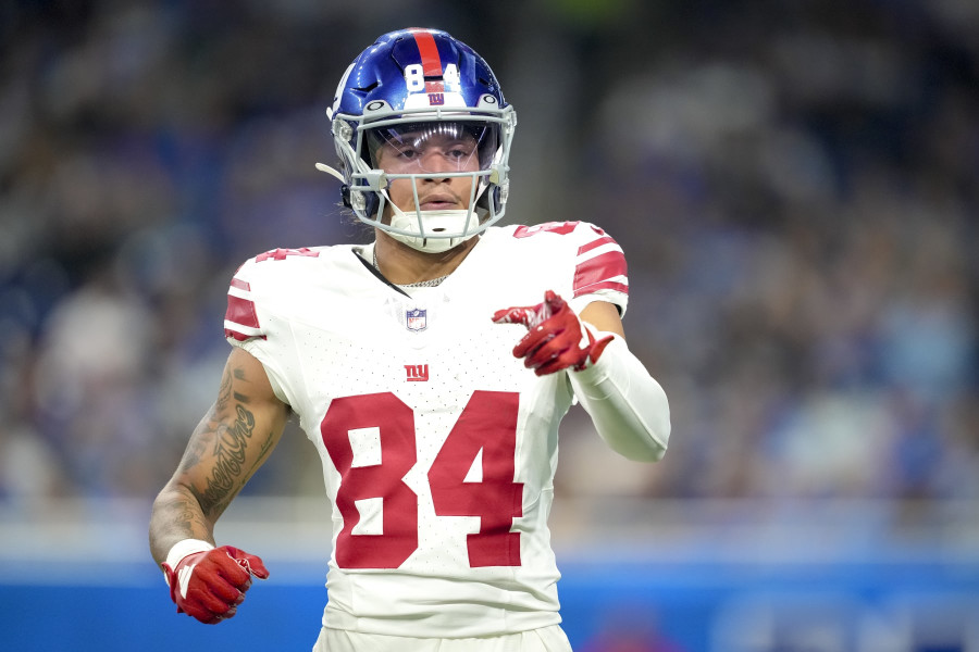 Giants rookie receiver Jalin Hyatt switches the number on his