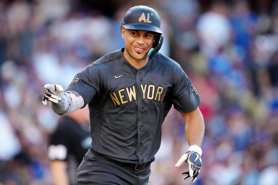 Giancarlo Stanton of Yankees hits home run at MLB All Star Game