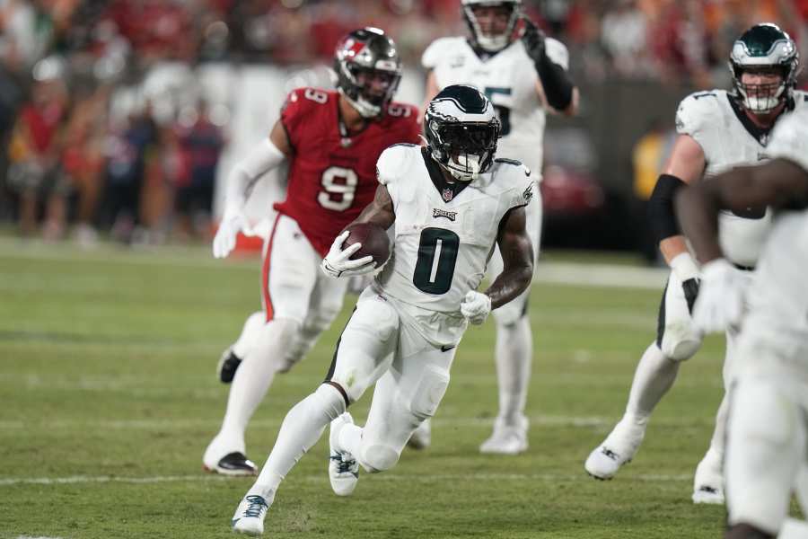 Eagles Running Back Fantasy Football Week 1 Outlook: Kenneth Gainwell vs.  Rashaad Penny vs. Boston Scott vs. D'Andre Swift