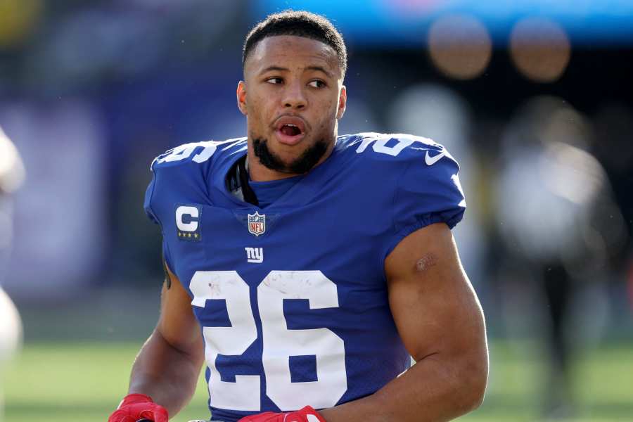  Saquon Barkley New York Giants #26 Blue Youth Player