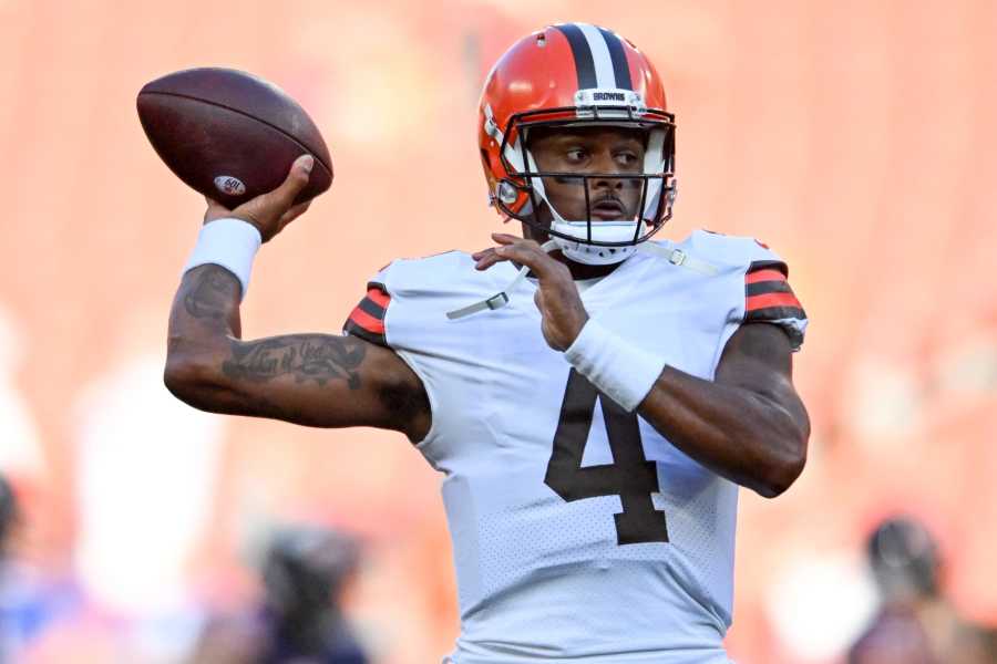 Deshaun Watson, back at the Browns facility on Monday, has kept in