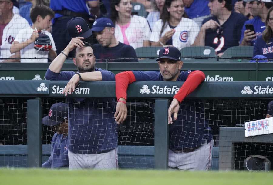 Alex Verdugo of the Boston Red Sox looks on from the dugout during News  Photo - Getty Images