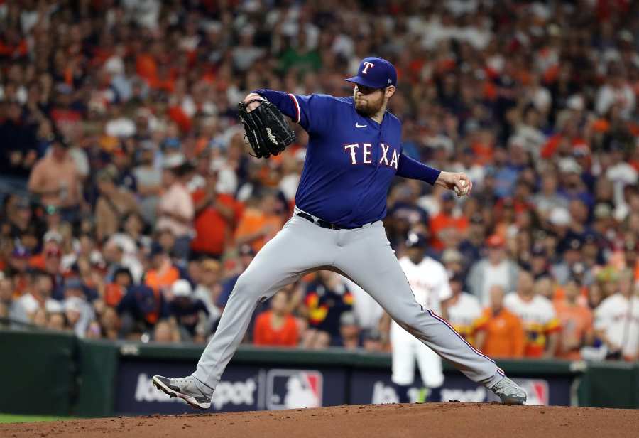 Rangers' Jordan Montgomery strikes out six over 6.1 scoreless