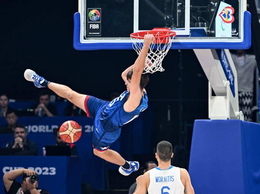 USA forward Austin Reaves vs Greece FIBA World Cup