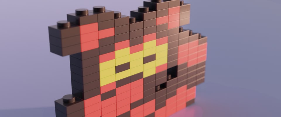 Blender Cycles Nodes - Lego Bricks Pixel Art