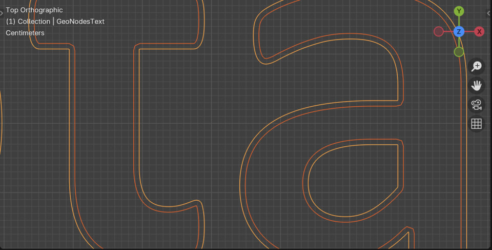 Moving in the direction of the curve normals to 
