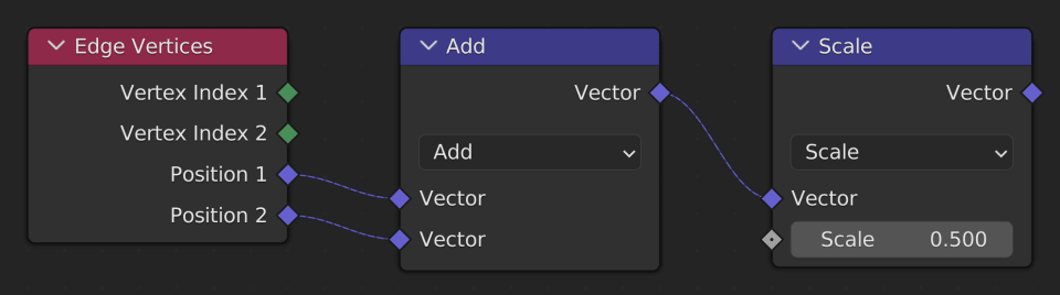 Getting the Edge center position with Geometry Nodes