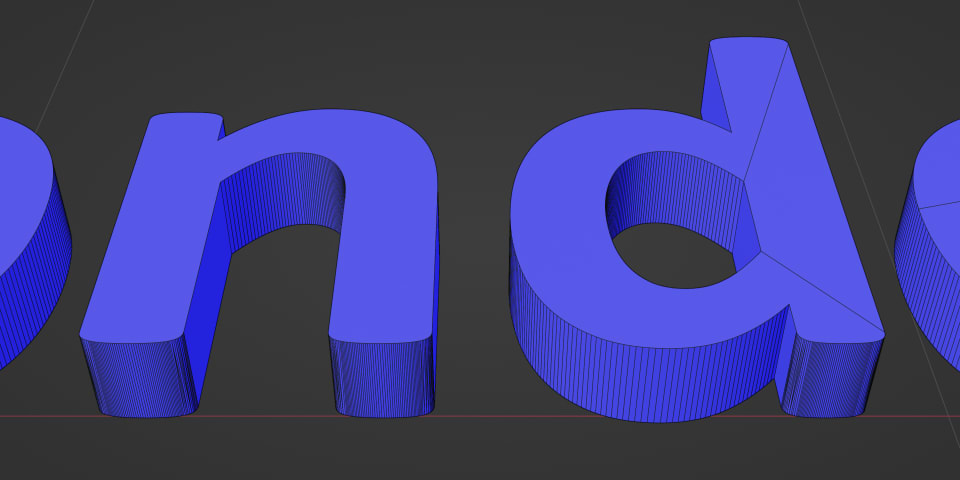 Geometry Nodes Text with Ngons instead of triangles