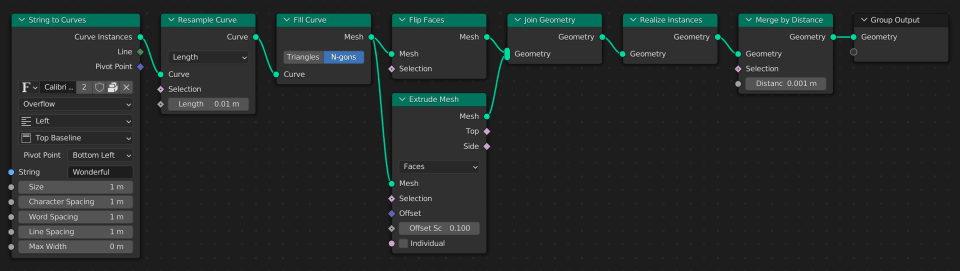 Final Geometry Nodes tree