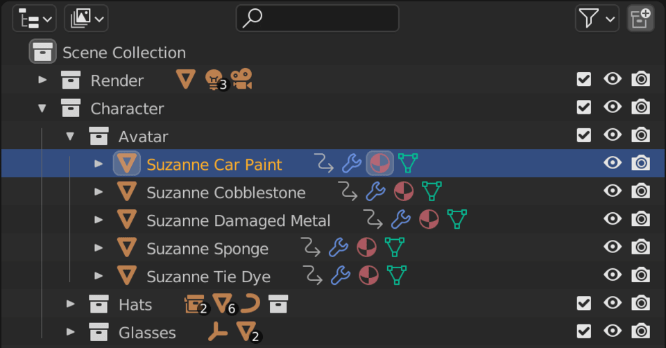 Our 5 Avatar objects