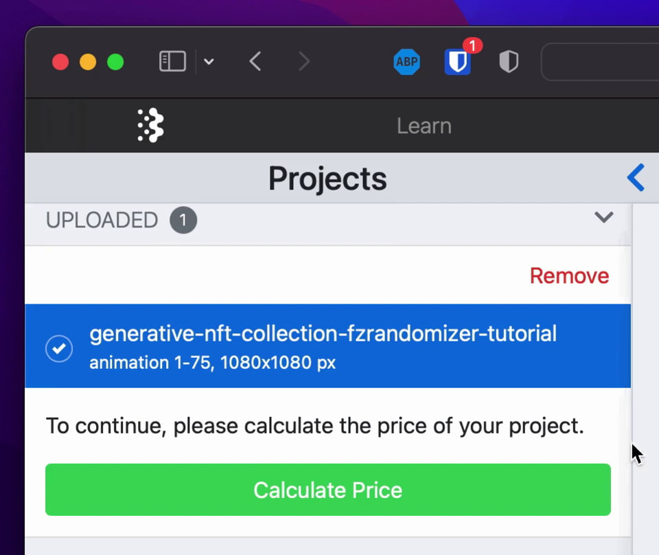Uploading the .blend file to Blendergrid