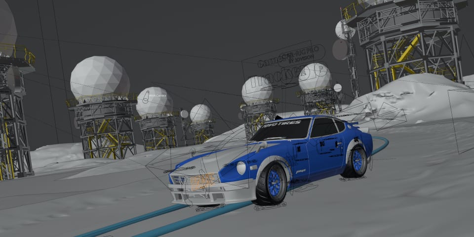 Endless pursuit - Blender scene behind the render