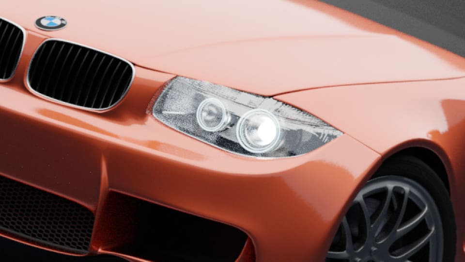 Headlight area is still noisy while the rest is clean