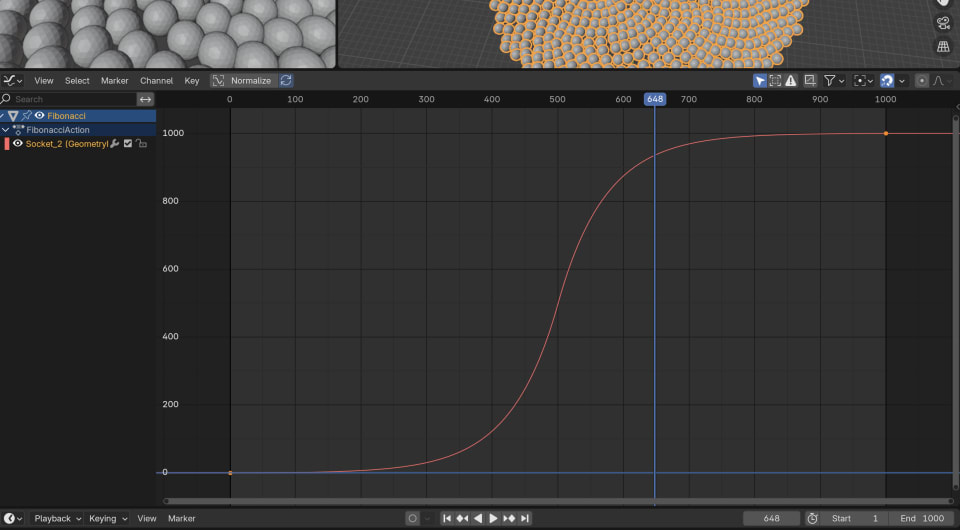 Animating the point growth with exponential easing