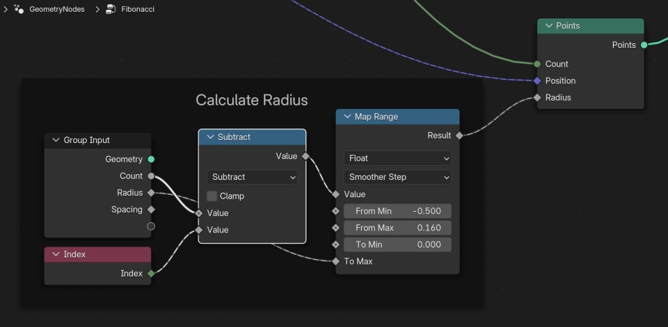 Making the point radius dynamic