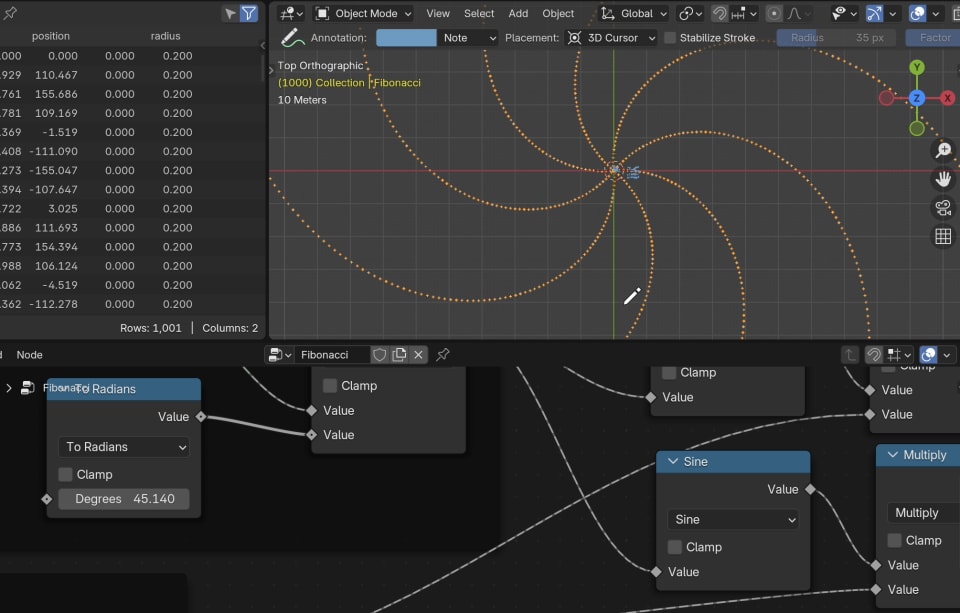 Trying out random angles to see what happens