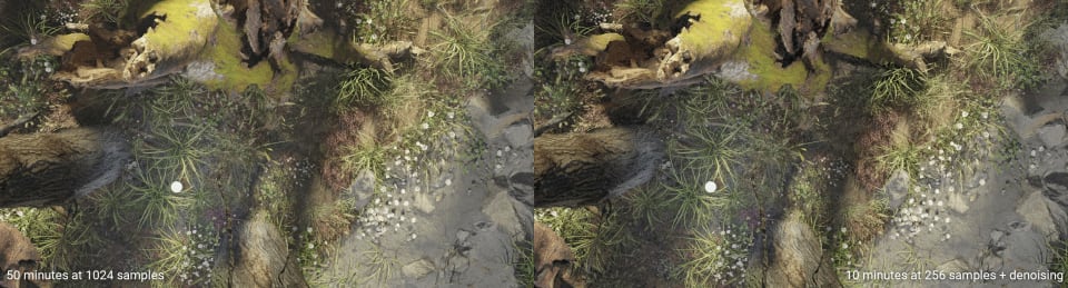 Denoising on this render saved 40+ minutes with nearly the same visual fidelity.