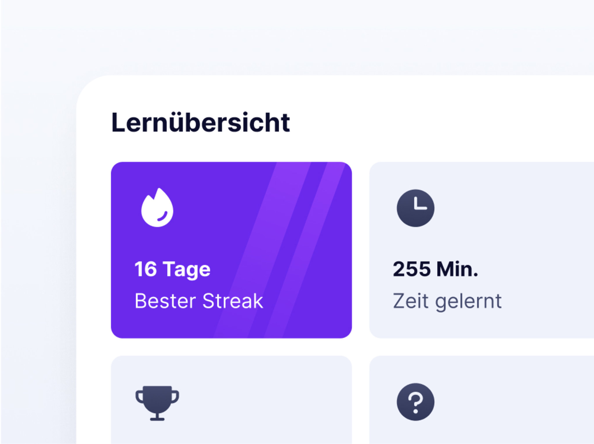 Theorie App mit Lern-Statistik