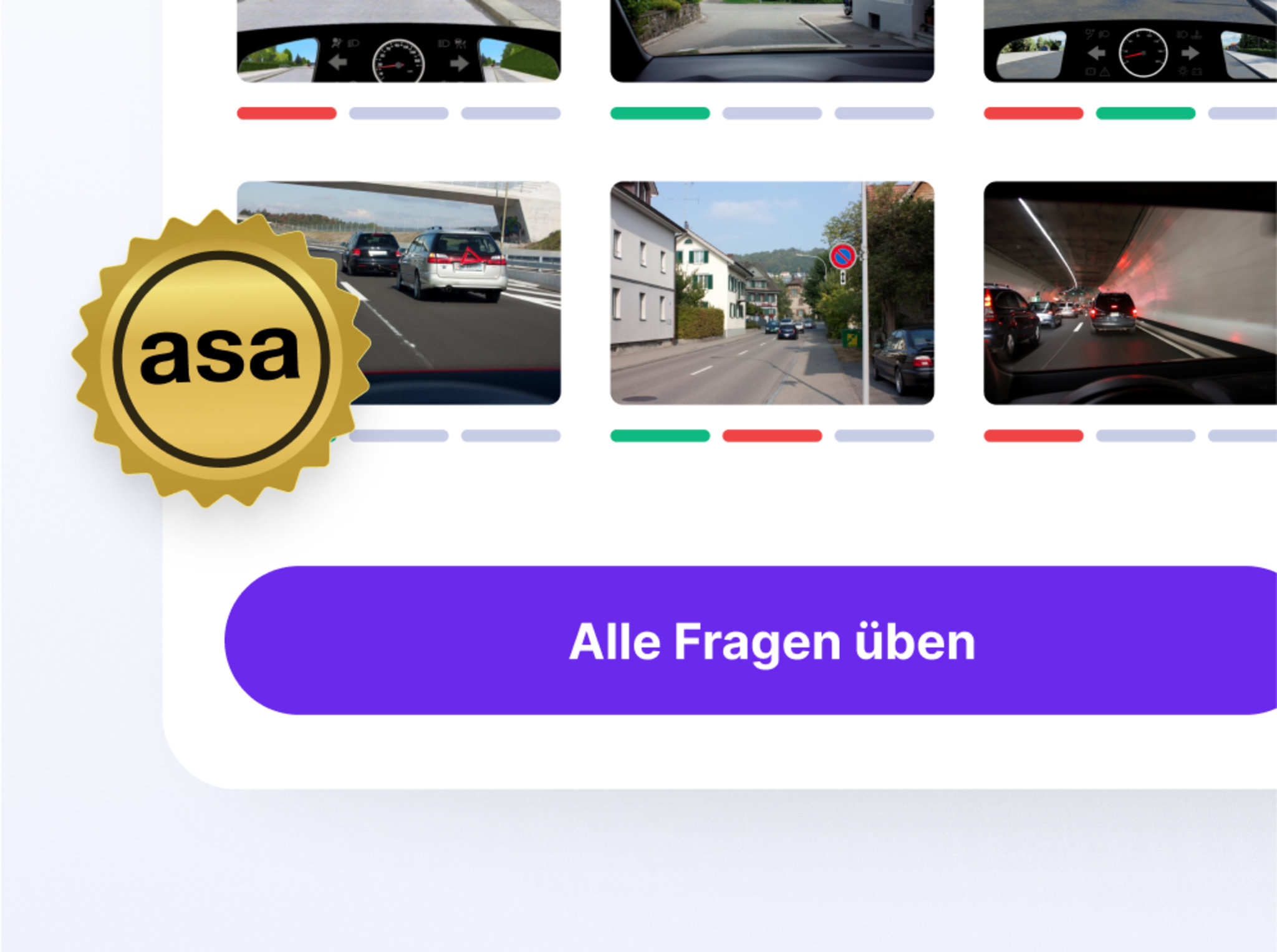 Theorie App mit offiziellen Fragen