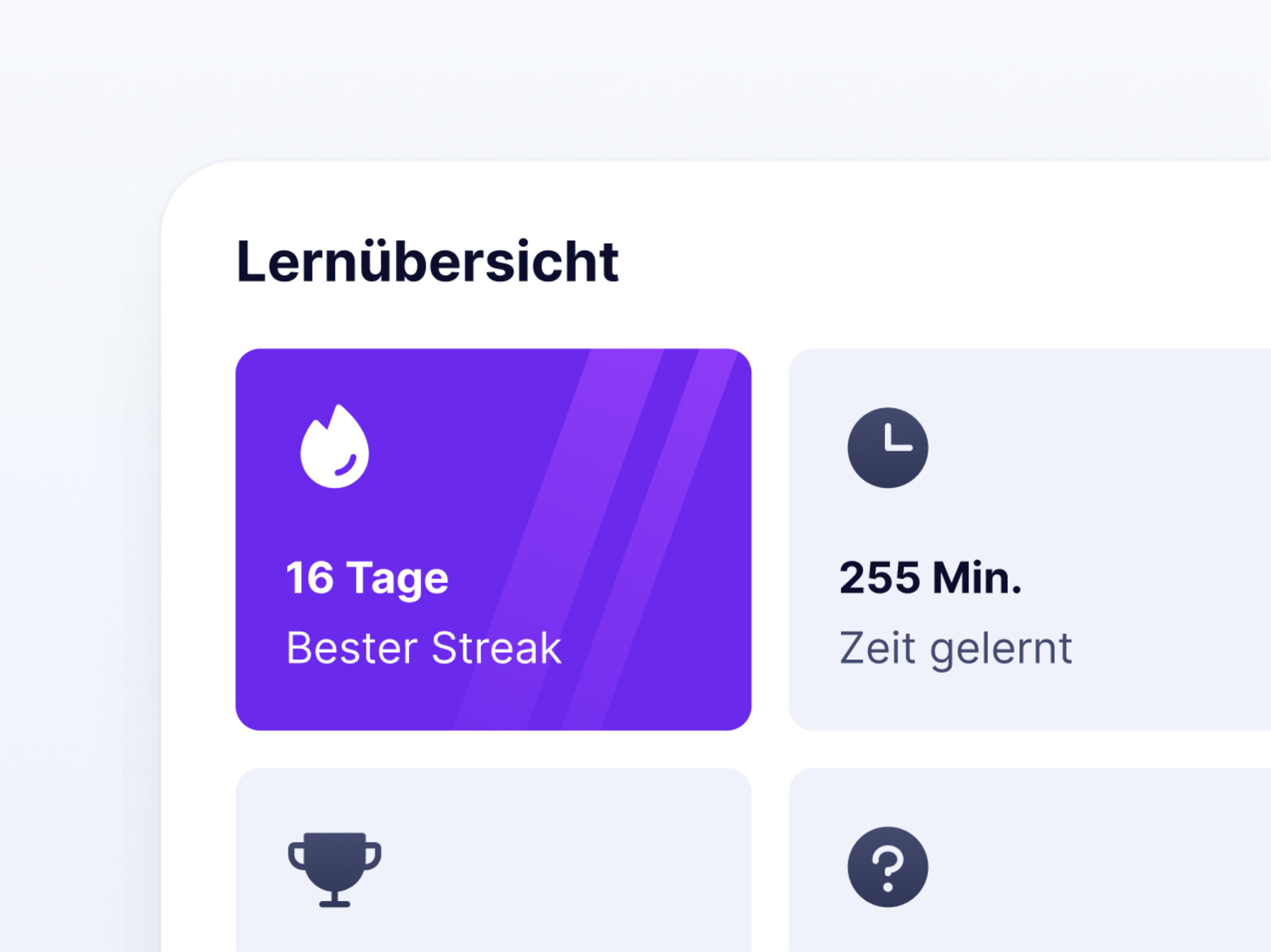 Theorie App mit Lern-Statistik