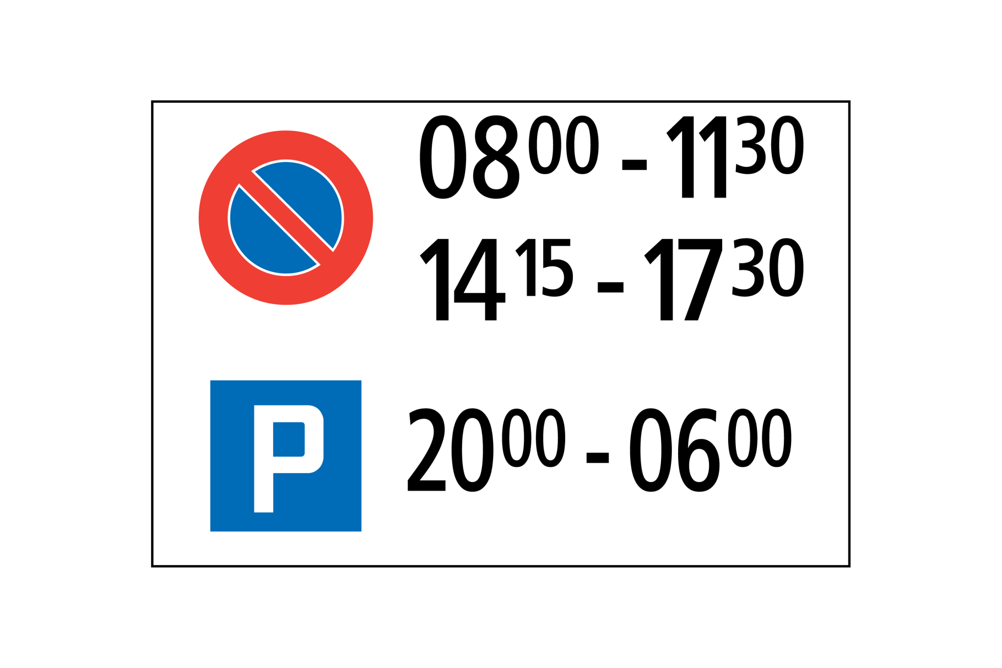 Zusatztafel Parkverbot