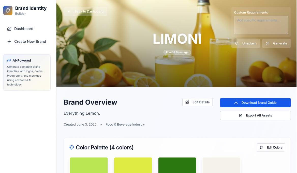Brand Identity Builder screenshot 1