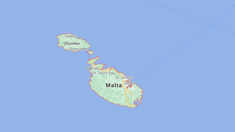 mapa de Malta