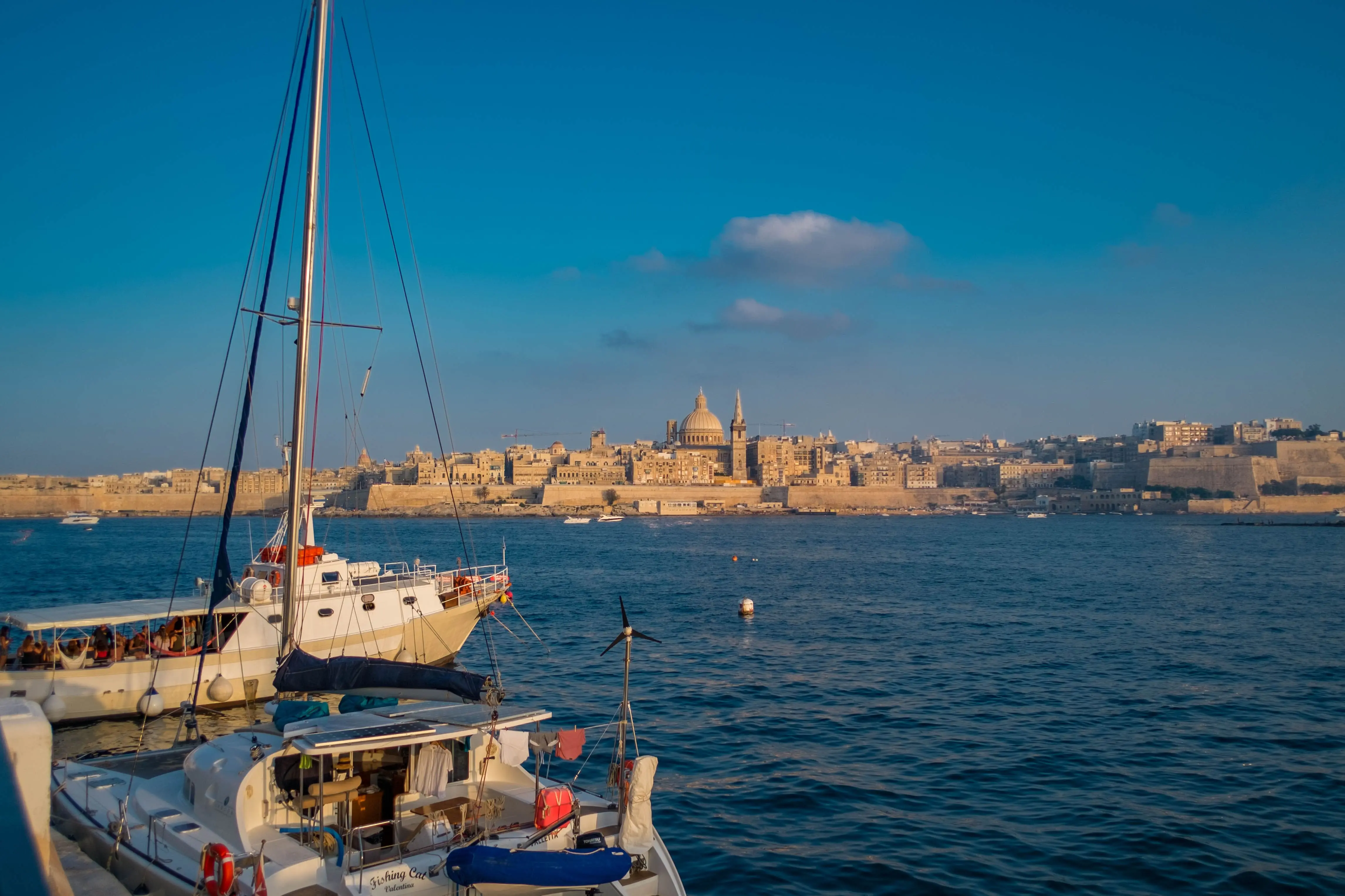 Capital de Malta, Valleta, vista de um barco