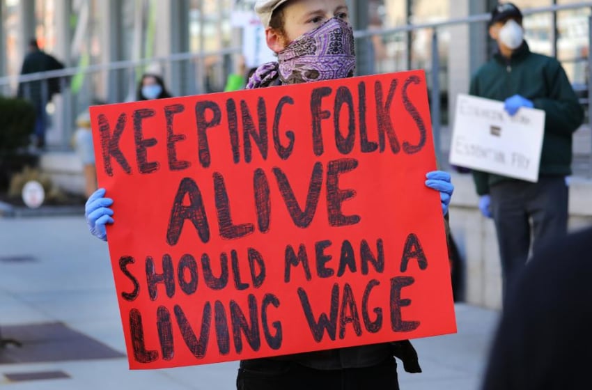 As Employers Cut Coronavirus Hazard Pay, What About A Living Wage?