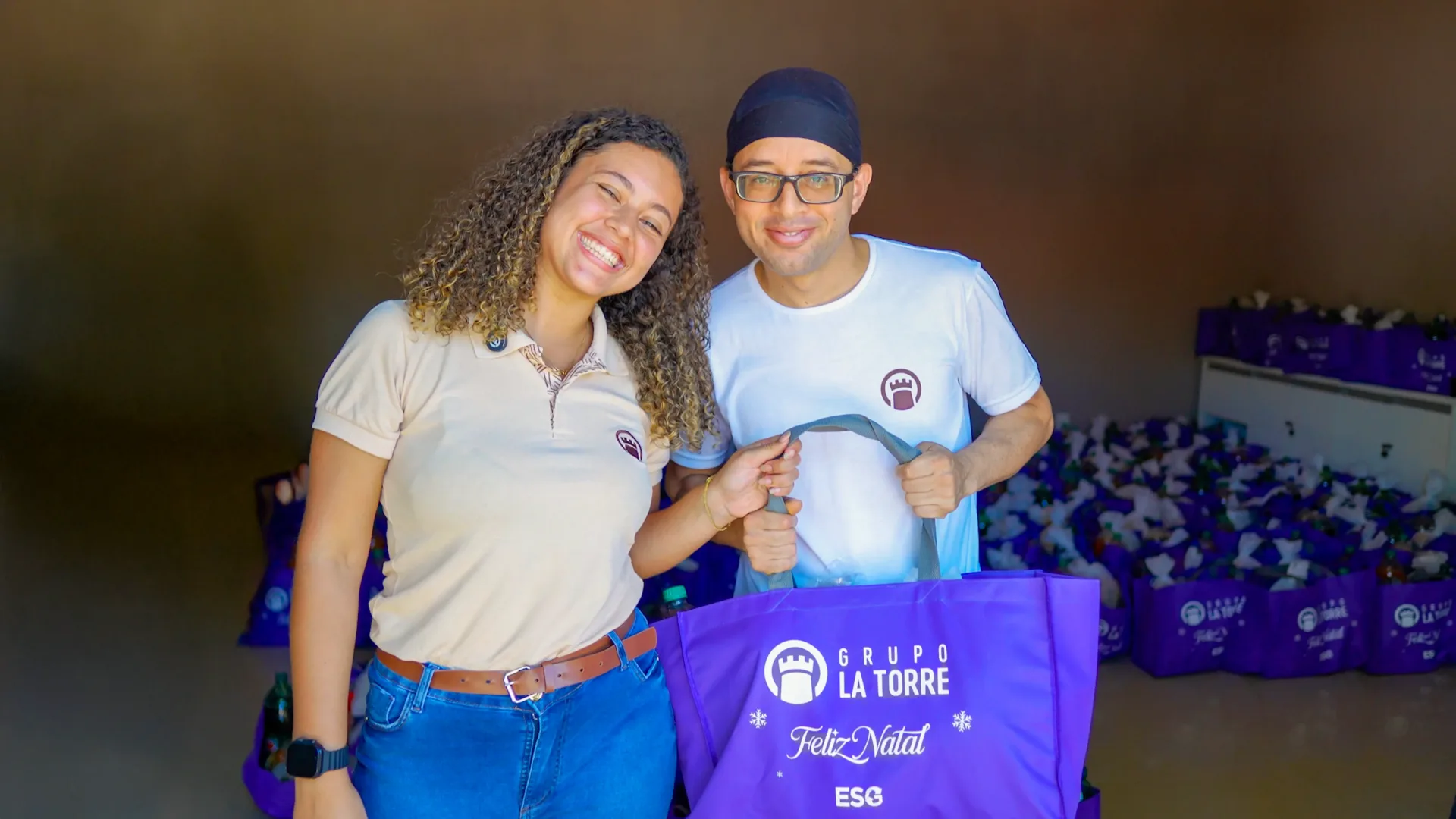 Entrega de cesta de Natal