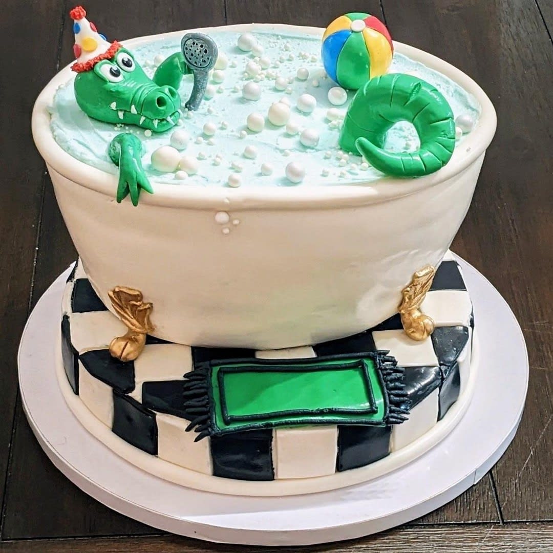 Bathtub birthday cake for... - The sugared rose cake company | Facebook