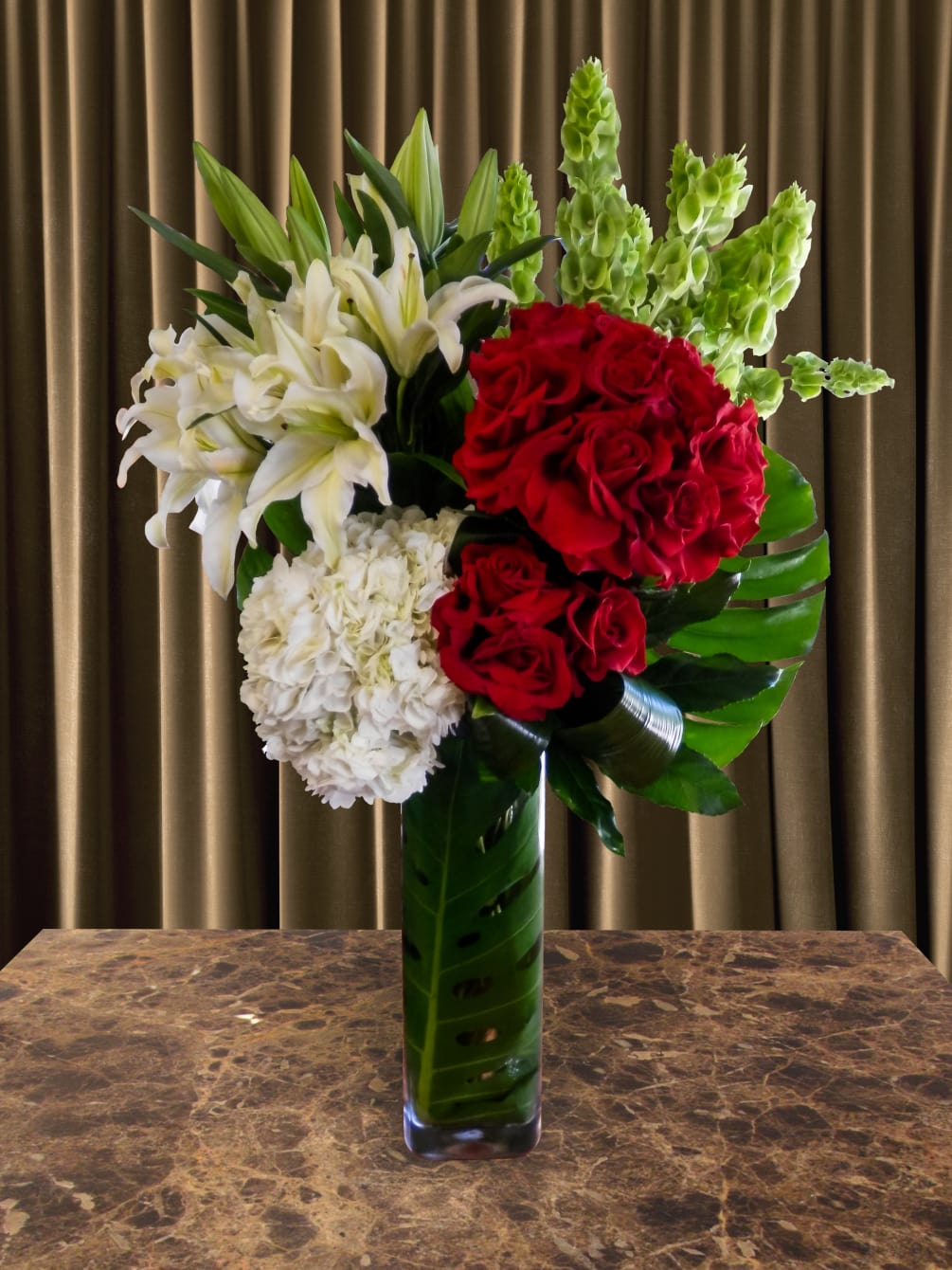 Clusters Funeral Arrangement In Cylinder Vase 46 By Duran S Flowers