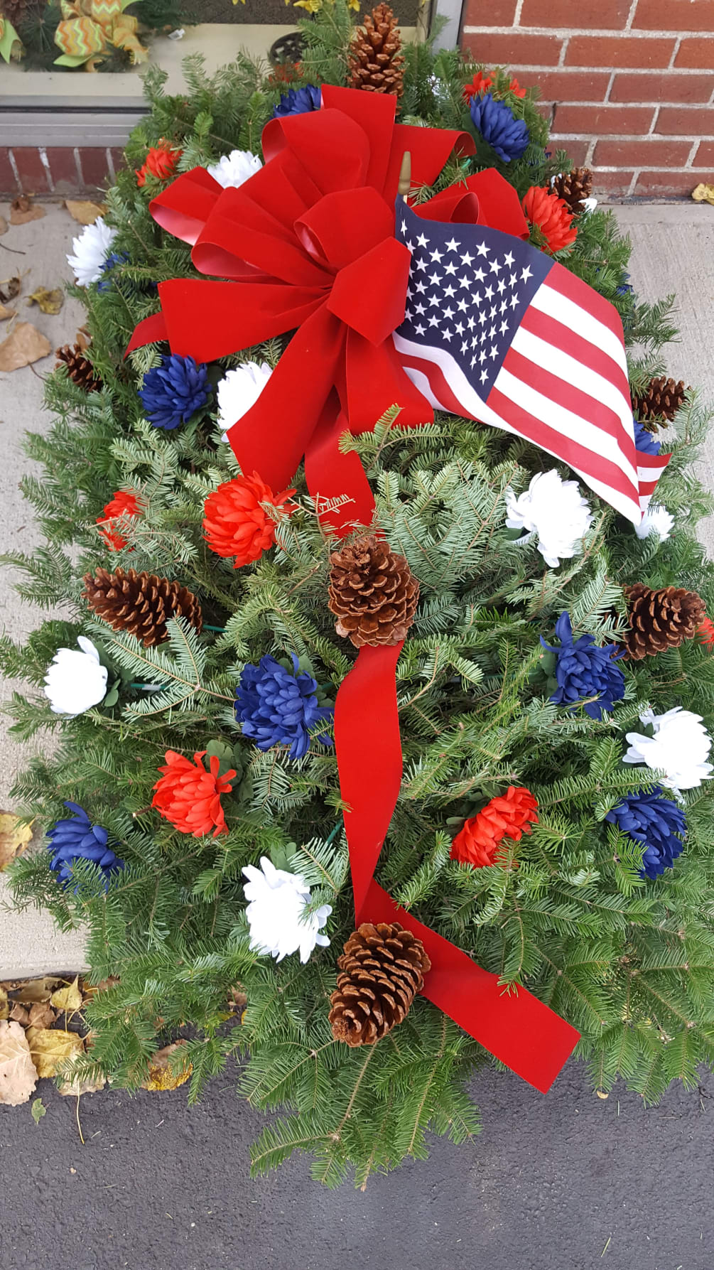 Grave Blanket Red White And Blue