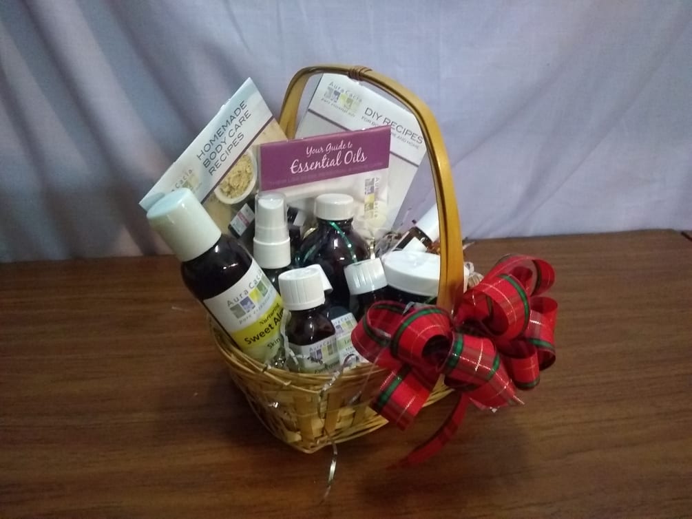 Aura Cacia DIY Essential Oil Gift Basket by An Enchanted Garden Florist