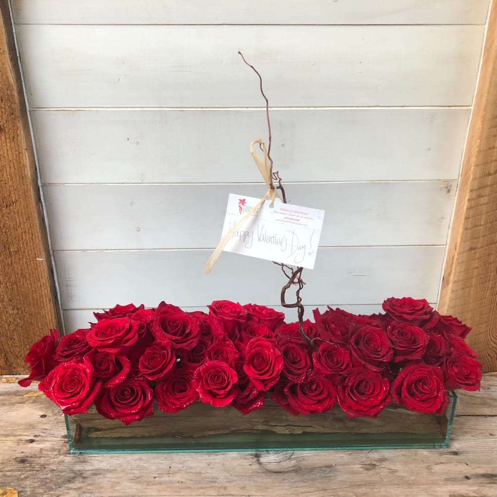 Petal Pushers With A Slough Of Premium Roses And Bark Wrapped Lining This Elegant