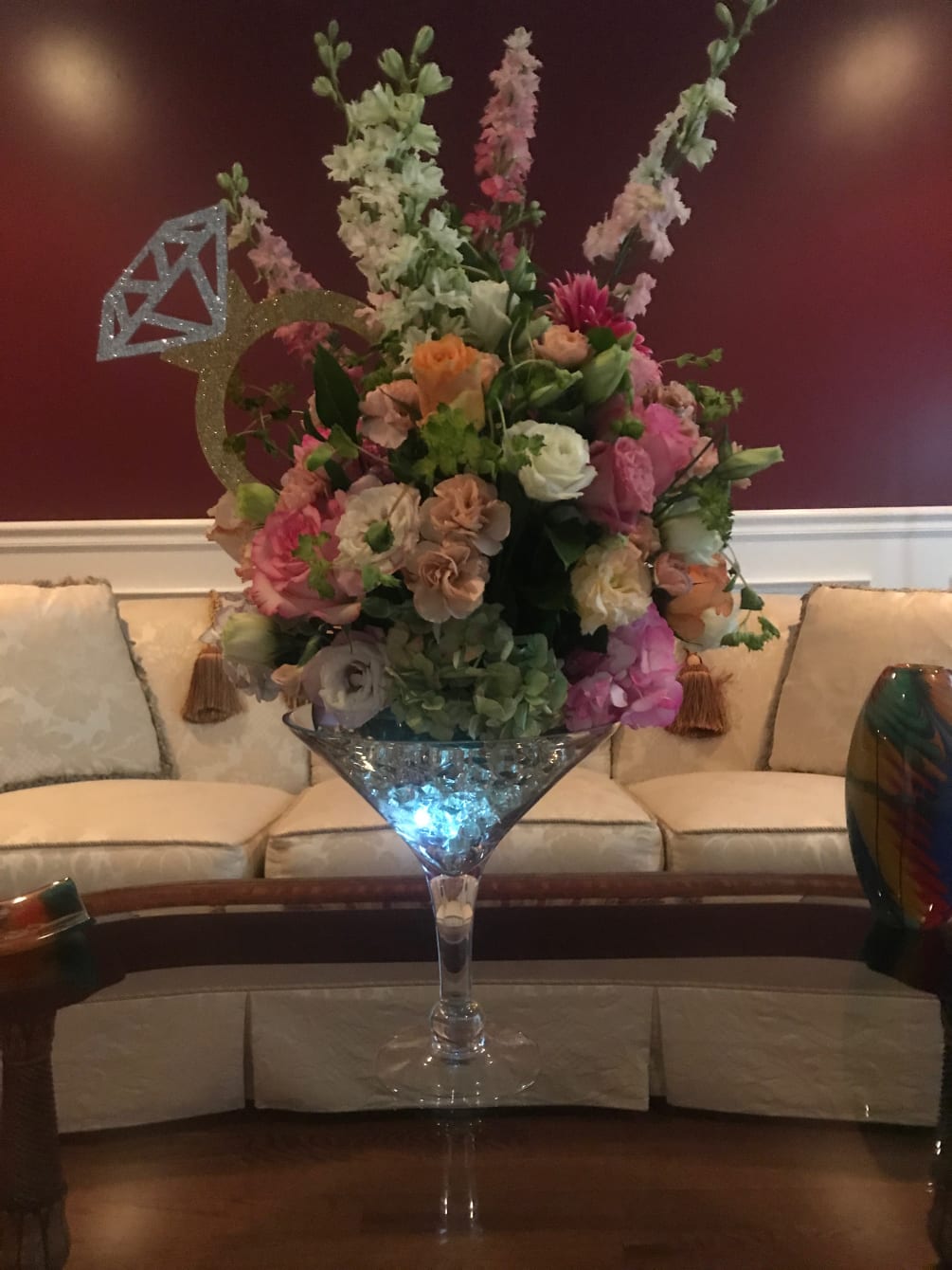 Martini Vase Centerpiece By Magnolia Creations By G J Llc