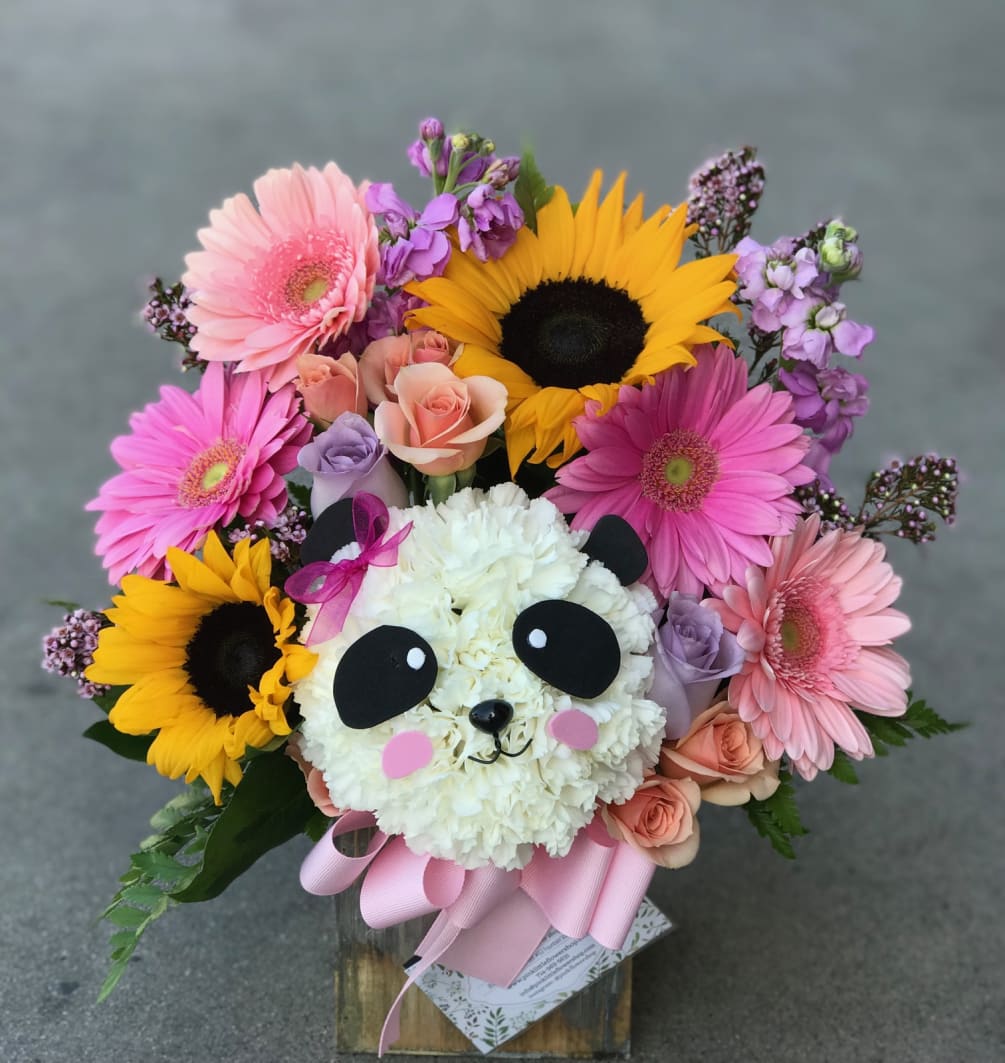 Panda Love by Pink, the little flower shop