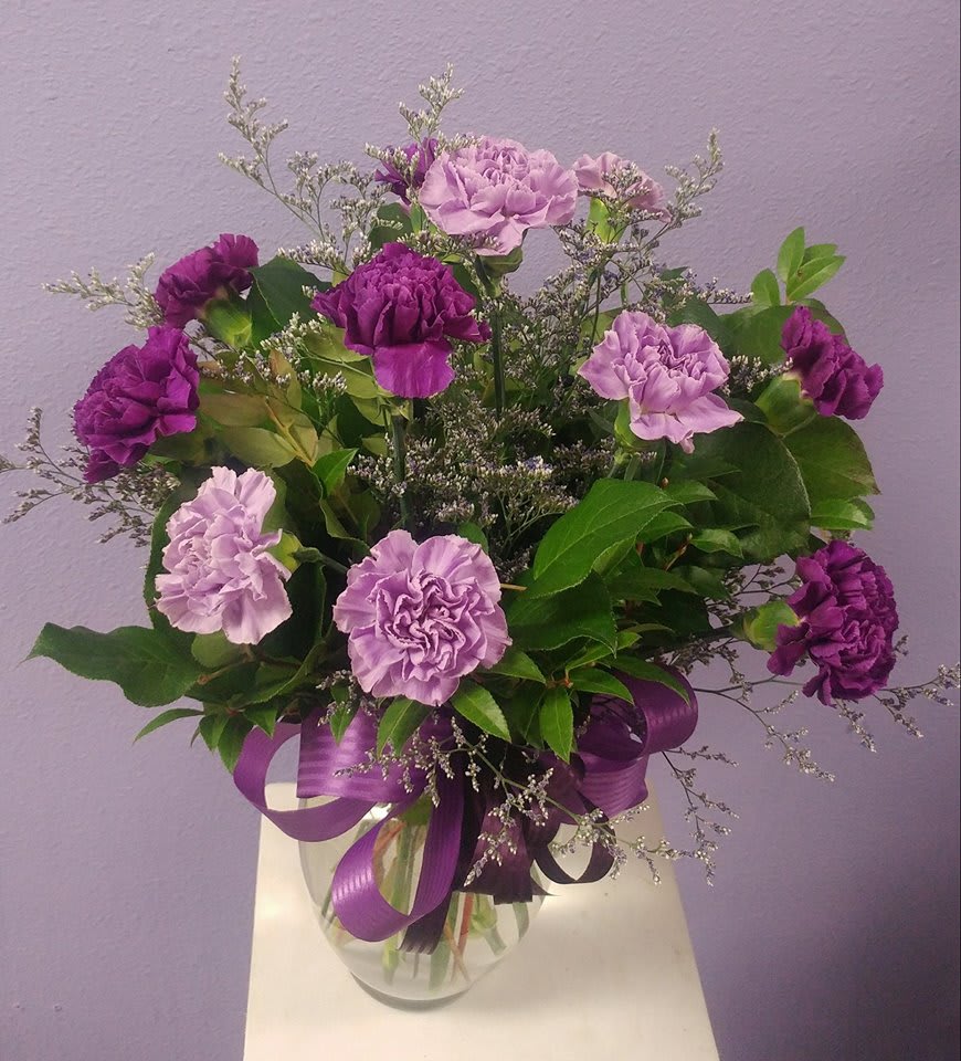 Moonshadow carnations in Belfair, WA Maddy's Old Town Flowers