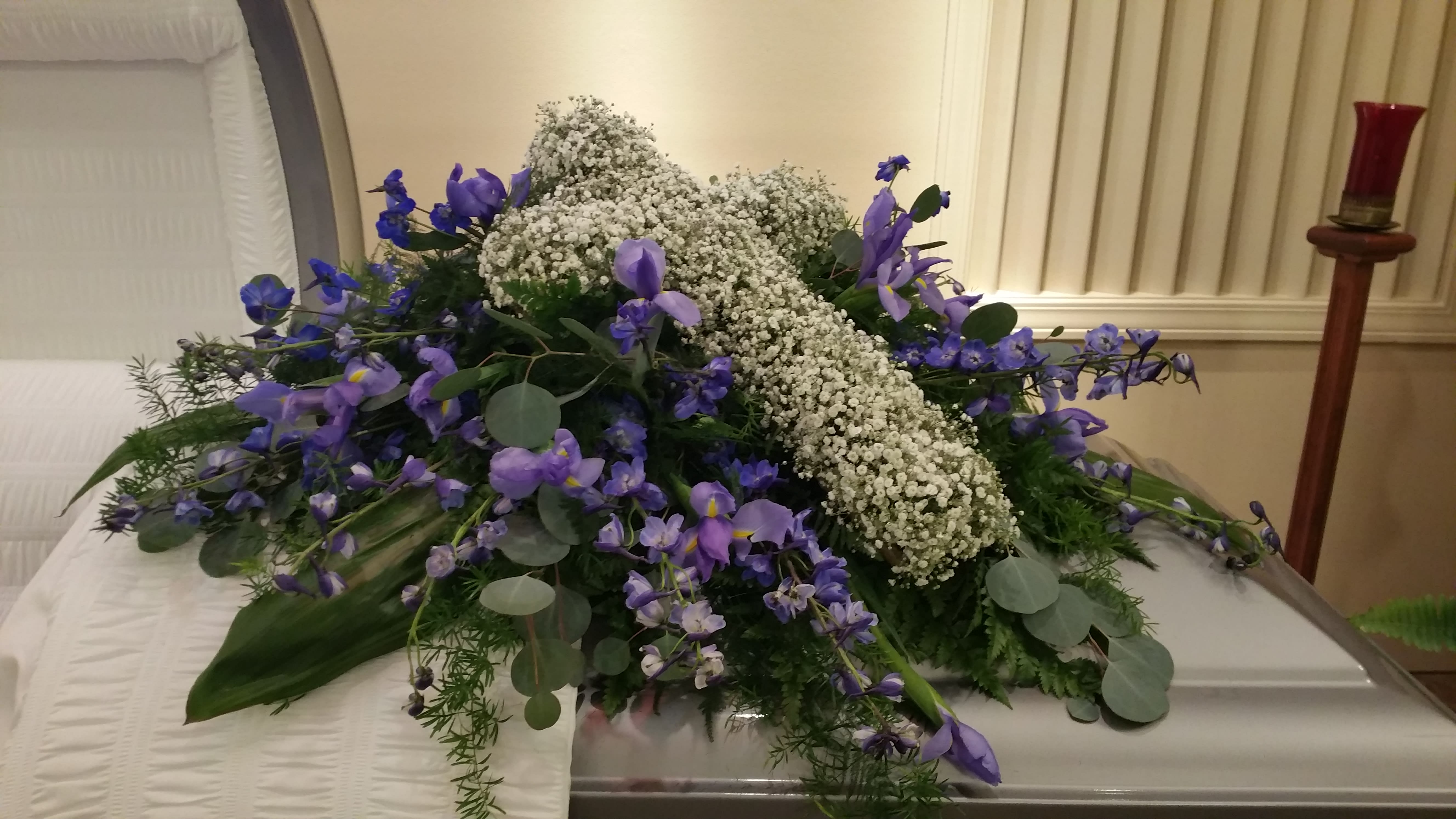 Cross casket spray in Albuquerque, NM Flowers by ZachLow