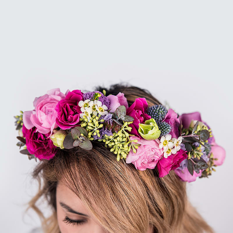 Full Fresh Flower Crown Colorful In West Hollywood Ca Seed Floral 8293