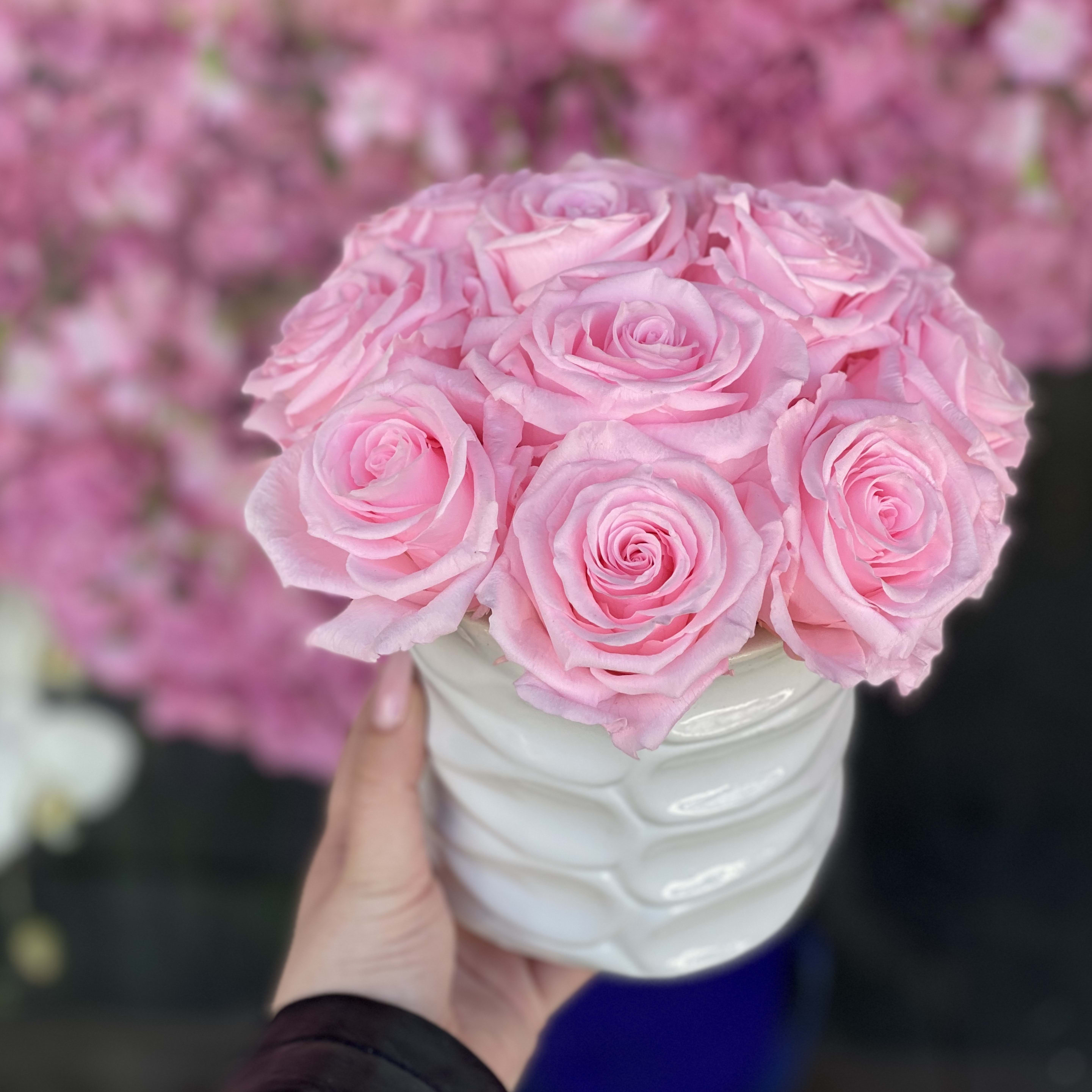 Eternal Roses In A Vase in Encino, CA | La Fleur Eclose