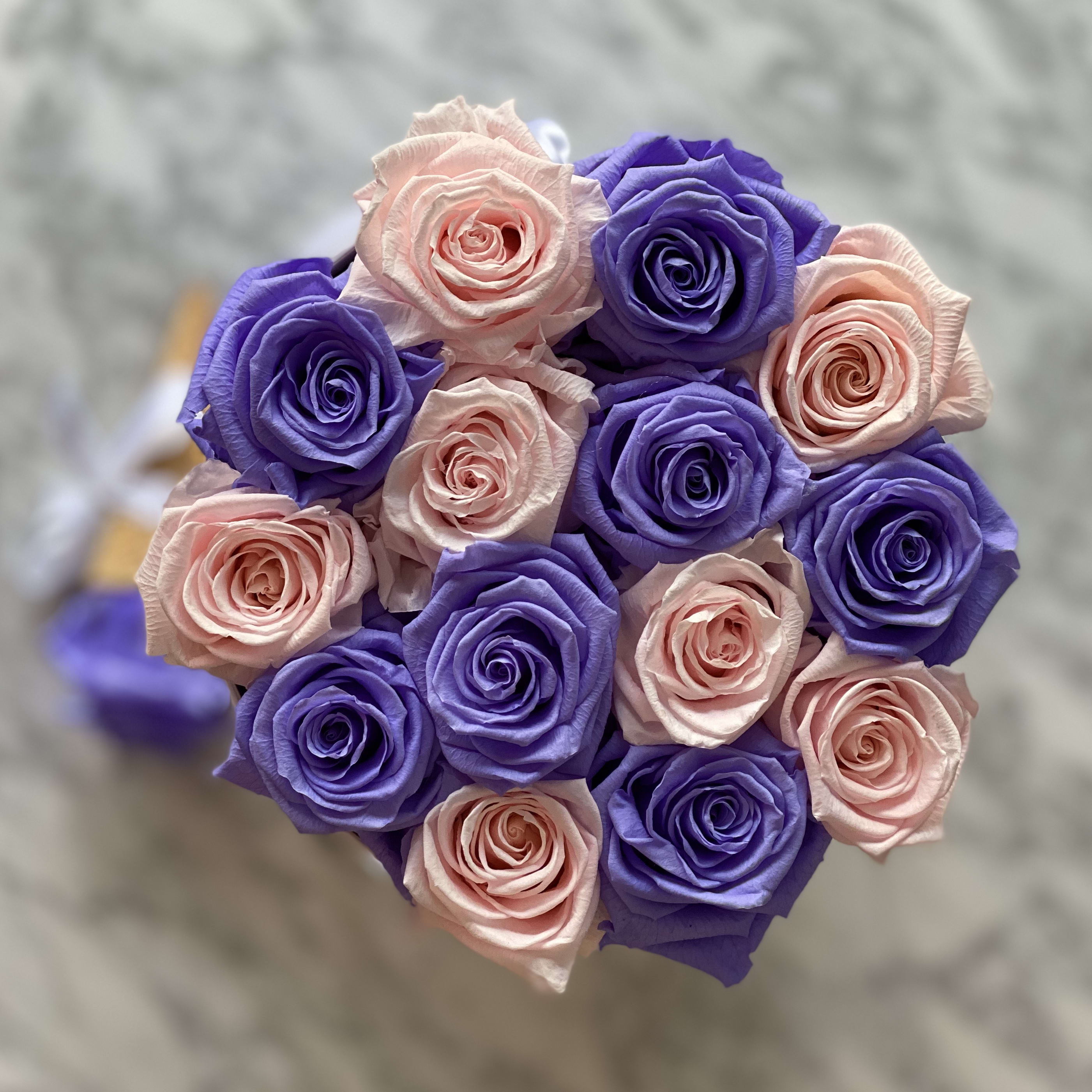 Pink And Purple Eternal Roses in Encino, CA | La Fleur Eclose